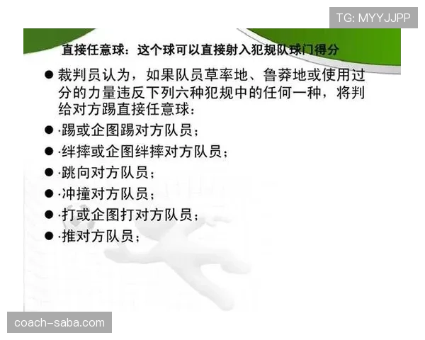 直接任意球判罚规则详解及裁判判定关键条件